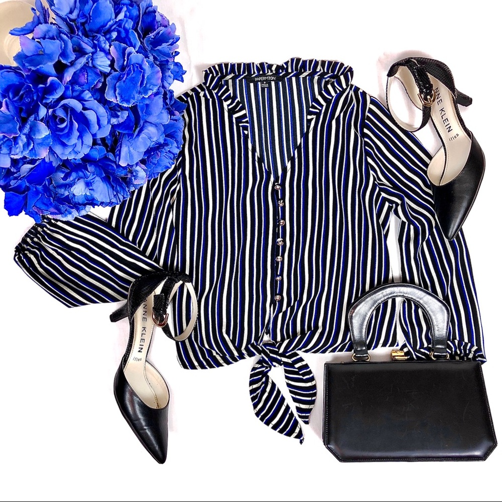Striped tie top